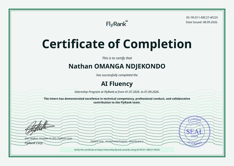FlyRank AI Fluency Certificate of Completion